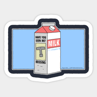 Milk with Missing Drum-Key Sticker